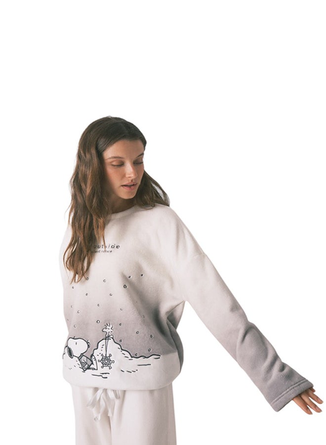 women'secret Snoopy soft fleece long pajamas - Image 1