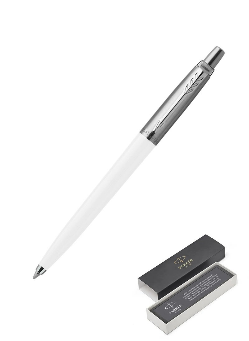 PARKER 1-Piece Jotter Original Blue Ink Ballpoint Pen White Barrel  - Image 1