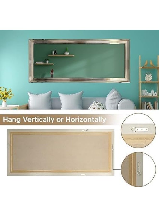 Decorhills Strong Full-Length Dressing Mirror Large Rectangle for Bedroom Living Room Mirror Wall-Mounted Mirror Aluminum Alloy Thick Durable Frame, Gold, 40 X 80 cm - Image 2
