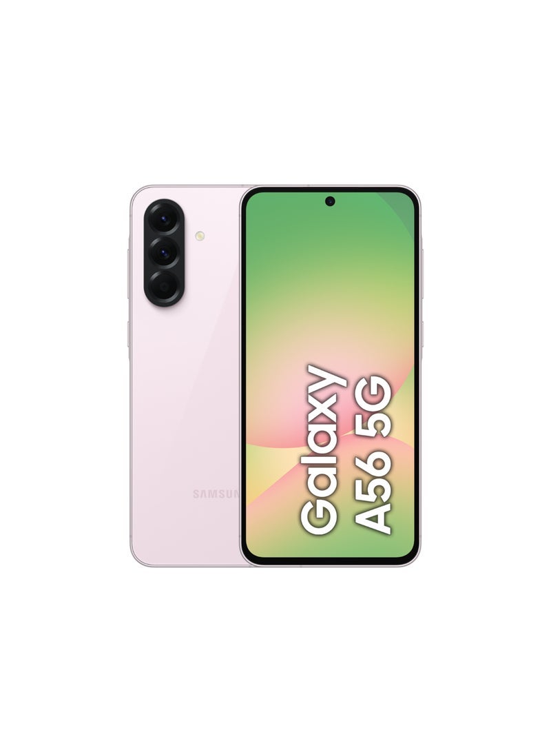 سامسونج جالاكسي A56 5G ثنائي الشريحة وردي رائع 12 جيجابايت رام 256 جيجابايت - النسخة الدولية - Image 1