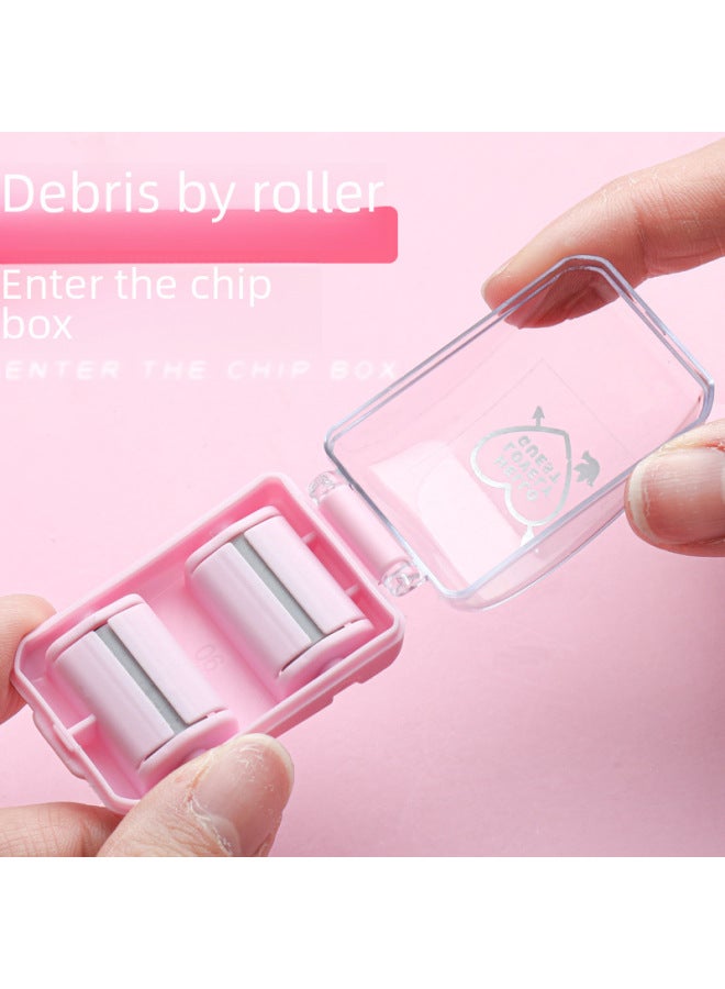Reverse Roller Desktop Cleaner Rubber Scrap Collector Desk Mini Small Portable Pencil Scrap Cleaner For Students - Image 4