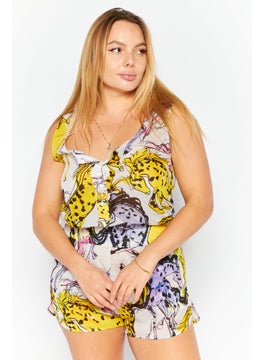 STELLA MCCARTNEY Women All Over Print Beach Romper, White Combo  - Image 1