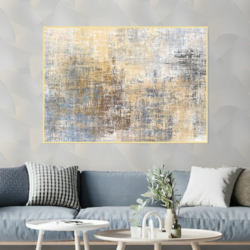 Marktna One abstract canvas print with a hollow frame, measuring (70×50) - Image 1