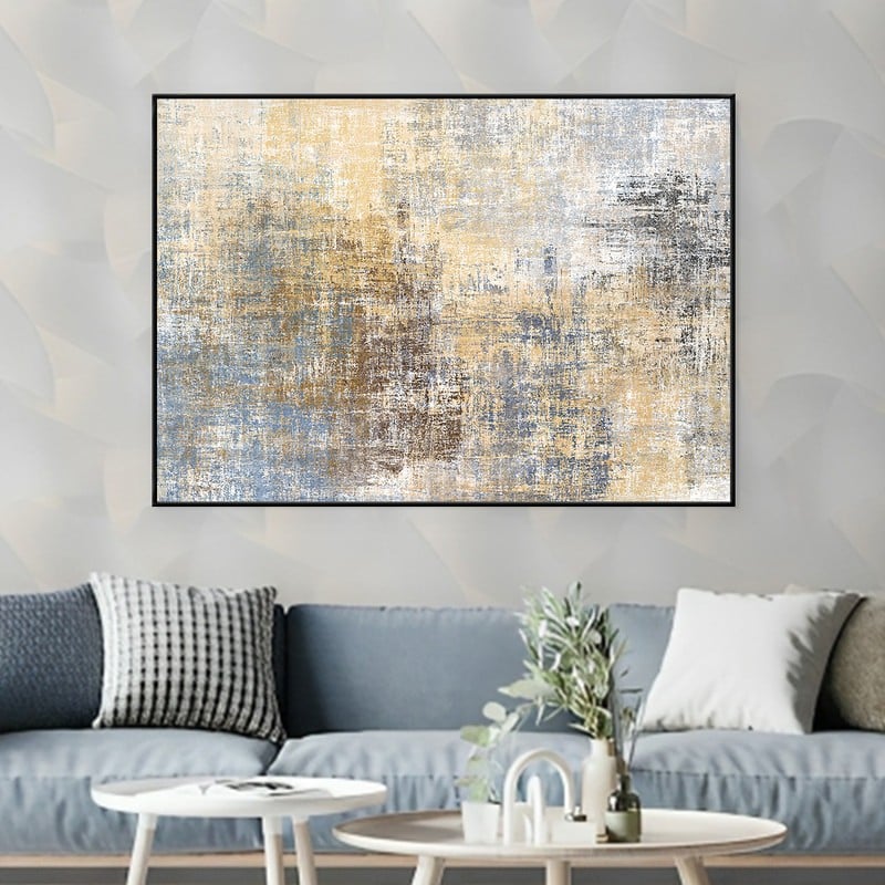 Marktna One abstract canvas print with a hollow frame, measuring (70×50) - Image 2