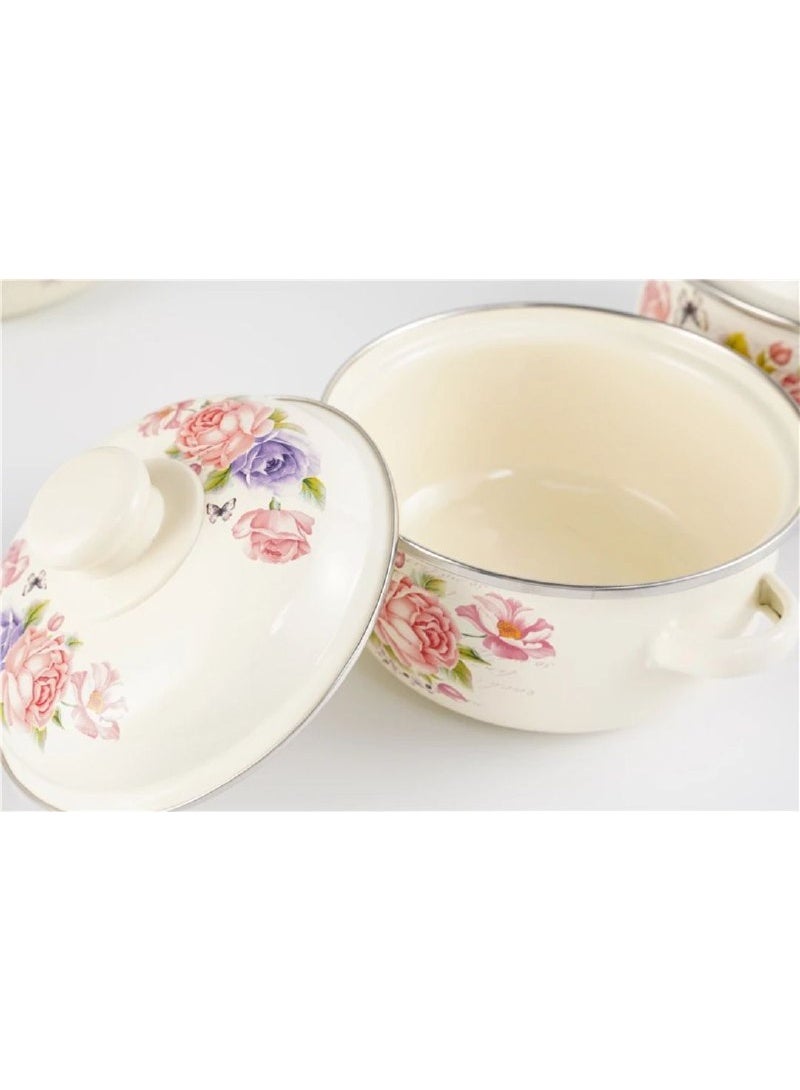 طقم حلل صاج منقرش - مكون من 3 قطع مقاسات مختلفه -المقاس الصغير 16cm-المقاس الوسط 18cm- المقاس الكبير20cm - Image 4
