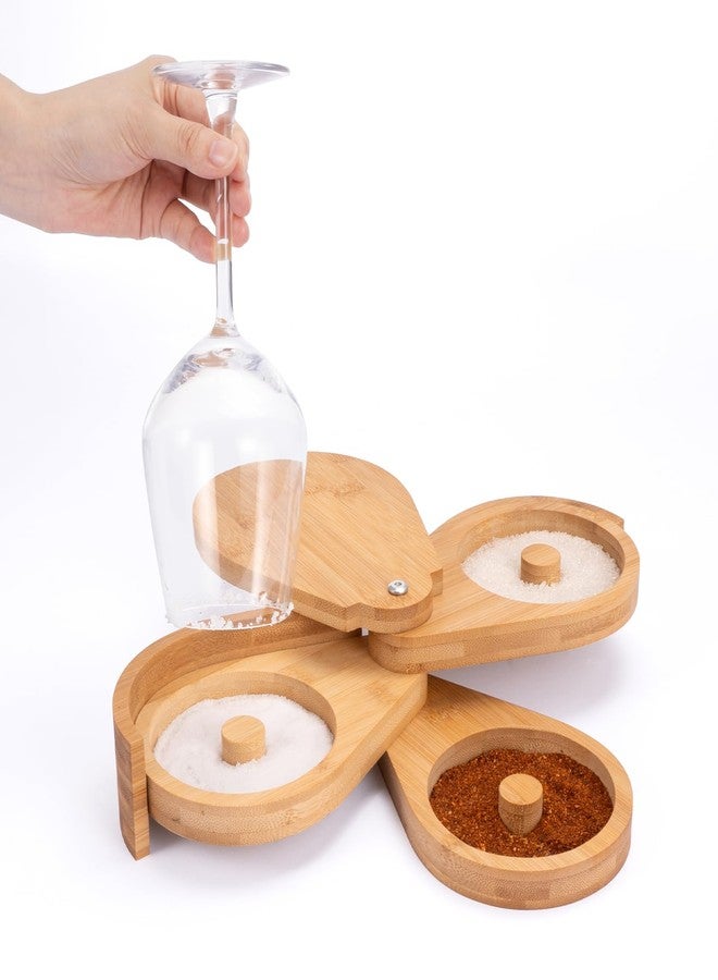 YERGOFE Margarita Salt Rimmer Set - 3 Tiers. Quick Salt Rimming & Easy-Clean Shallow Tray | Non-Slip for Home Bars & Parties | Professional Cocktail Plate for Bartenders - Image 4