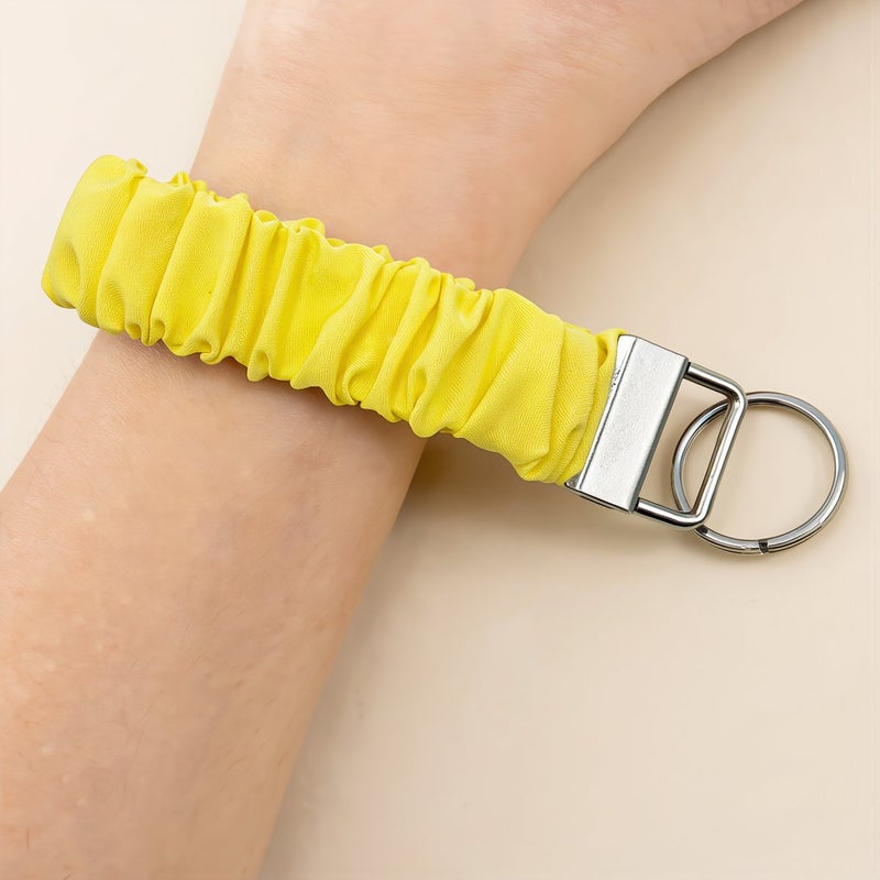 Upgraded Heavy Duty Scrunchie Keychain Reinforced Elastic No Fray Long Lasting - Image 2