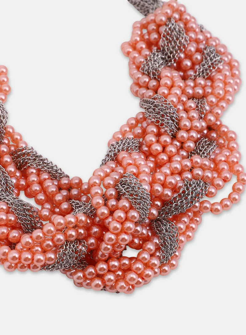 Sohi  Braided Bead Chain Necklace for Women | Best Price UAE