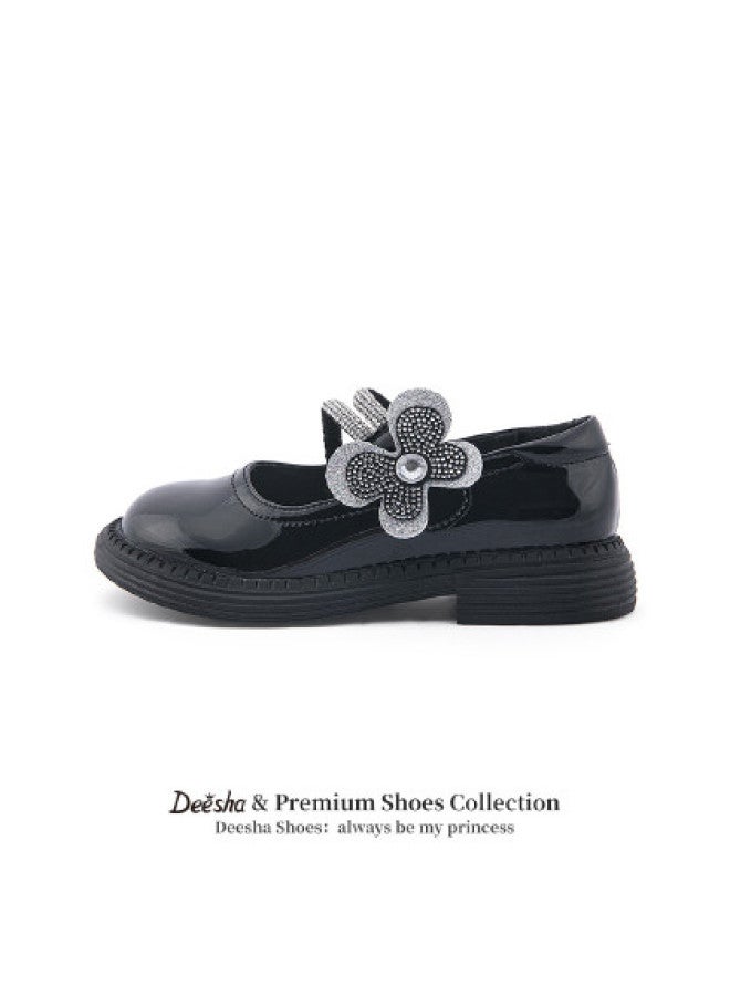 DEESHA Butterfly Decoration】girls' Leather Shoes, Autumn 2025, Versatile Fashion Casual Shoes For School, Single Shoes - Image 1