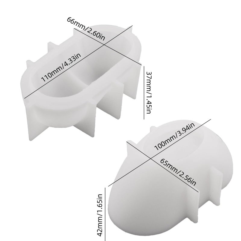 Wehous 3D Heart Shape Box Resin Mold, Valentine's Day Container Storage Silicone Molds for Epoxy Resin, Unique Love Candle Holder Jewelry Trinket Box Jar Molds for DIY Art Craft Valentine Home Decor - Image 3