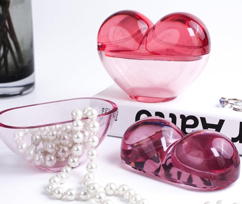 Wehous 3D Heart Shape Box Resin Mold, Valentine's Day Container Storage Silicone Molds for Epoxy Resin, Unique Love Candle Holder Jewelry Trinket Box Jar Molds for DIY Art Craft Valentine Home Decor - Image 4
