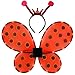 Funcredible Light Up Ladybug Wings Antenna Headband Adult Insect Costume Accessories Halloween Cosplay Party Set - Image 3