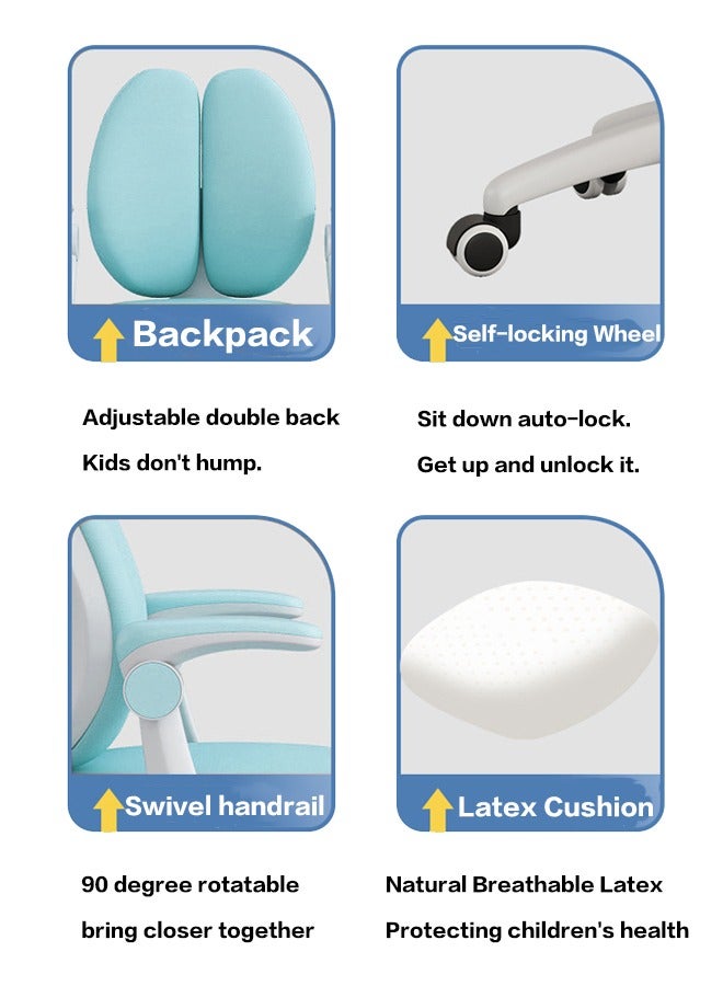 Generic Kids Desk Chair Height Adjustable Chair Ergonomic Chair Kids Office Chair Kids Computer Chair Breathable mesh and high Rebound Sponge Material for Families Schools and Offices  - Image 5