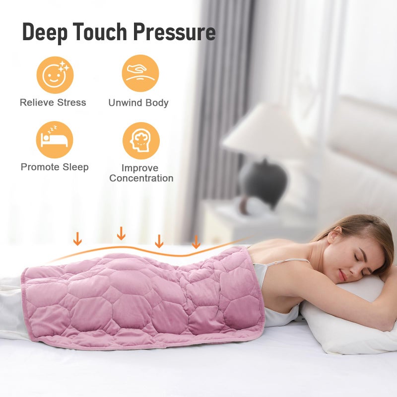 Wemore Weighted Lap Blanket 7lbs for Adults, Small Weighted Blanket for Travel, Calming, Relaxing, Napping and Sleeping, All-Season Weighted Lap Pad, Machine Washable, Purple 24x29 inches - Image 2