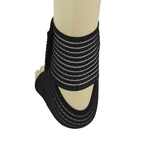 BXT Elastic Breathable Wrap Ankle Support Brace Compression Knee Elbow Wrist Ankle Hand Support Wrap Sports Bandage Strap with Hook & Loop Fastener Straps(A PIECE) - Image 3