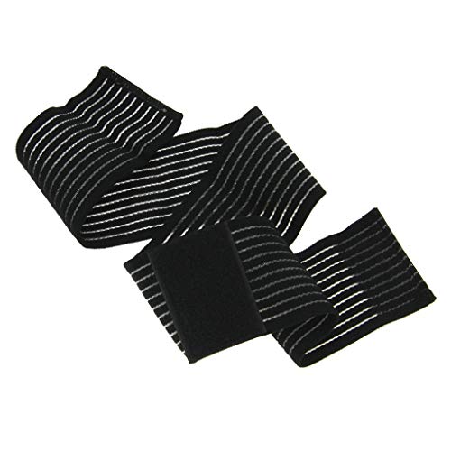 BXT Elastic Breathable Wrap Ankle Support Brace Compression Knee Elbow Wrist Ankle Hand Support Wrap Sports Bandage Strap with Hook & Loop Fastener Straps(A PIECE) - Image 1