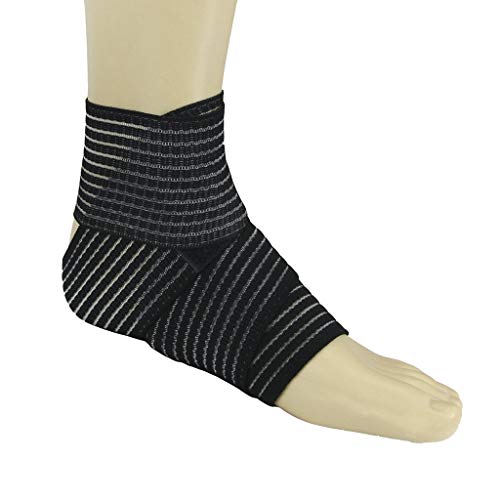 BXT Elastic Breathable Wrap Ankle Support Brace Compression Knee Elbow Wrist Ankle Hand Support Wrap Sports Bandage Strap with Hook & Loop Fastener Straps(A PIECE) - Image 2