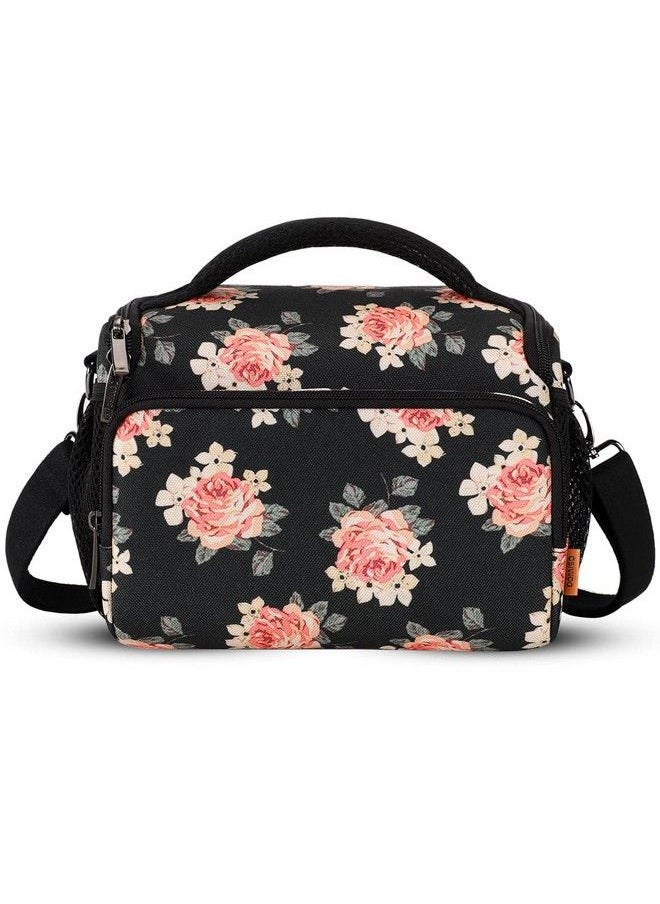 DOMISO Camera Bag Case Waterproof Antishock Shoulder Bag Flower  - Image 1