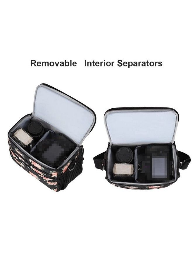 DOMISO Camera Bag Case Waterproof Antishock Shoulder Bag Flower  - Image 4