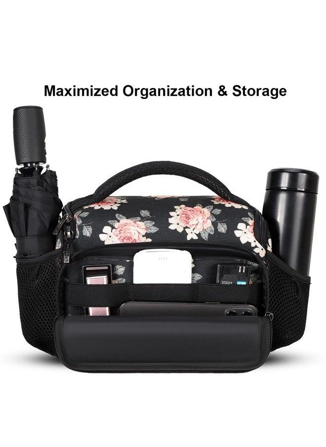 DOMISO Camera Bag Case Waterproof Antishock Shoulder Bag Flower  - Image 5