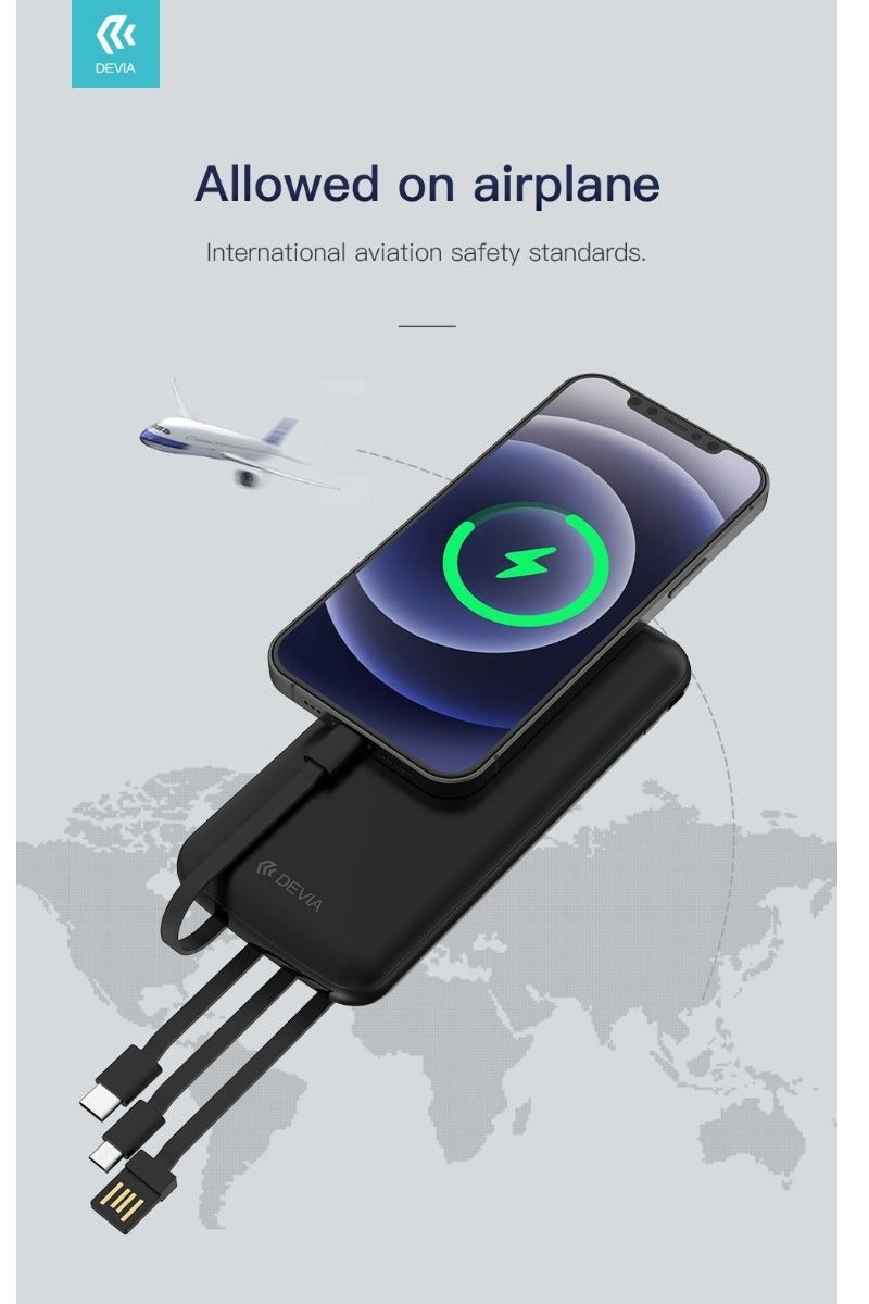 Devia Kintone series Power Bank with 4 cables 10000mAh - Image 4