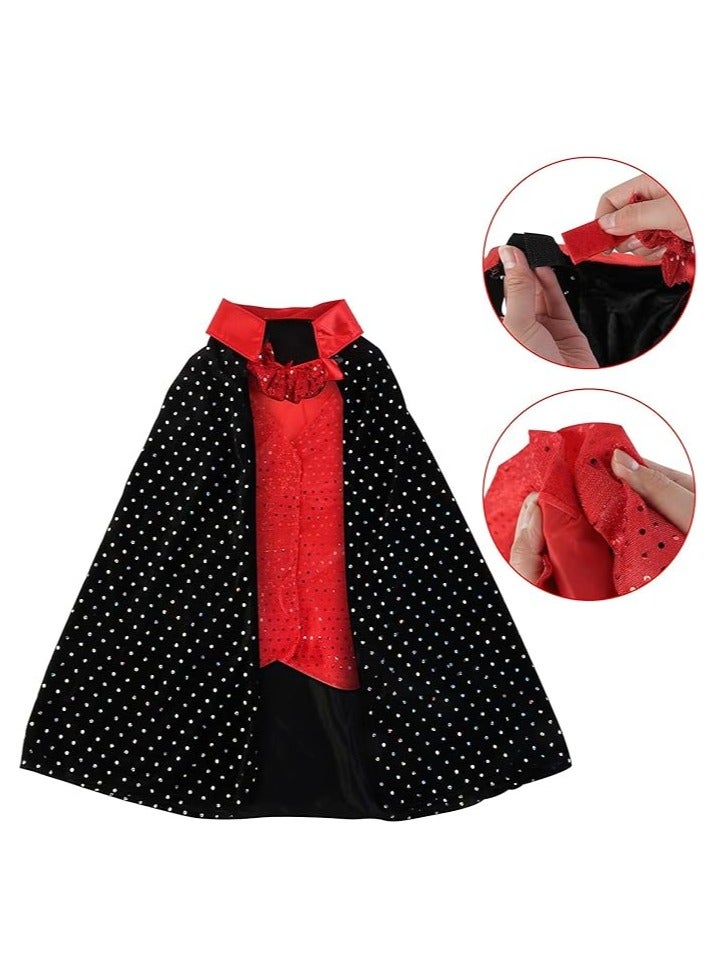 عام **مجموعة زي الساحر للتمثيل (6 قطع)، تتضمن قبعة سحر، عباءة وعصا، زي ساحر للأطفال، زي كرنفال للتمثيل، هدية مميزة لحفلات أعياد الميلاد للفتيان والفتيات.** - Image 4