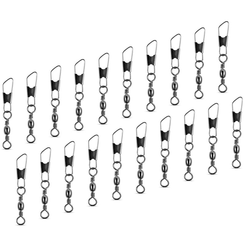 AMZfishing® Classic Swivels with Snap | Fishing Swivels | Size 12 (20 Pieces) - Image 1