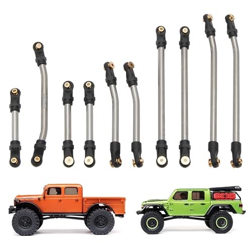 MEUS RACING SCX24 Links Titanium High Clearance Chassis Links Steering Links Set for Axial SCX24 Gladiator AXI00005 124 RC CrawlerTitanium Alloy - Image 1