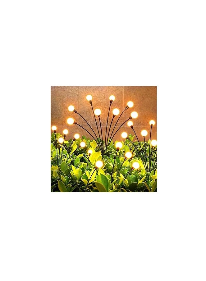 Sun Power Solar Garden Lights for Outdoor Decoration 4 Pack 8 LED Solar Lights Upgraded, Flexible Waterproof Solar Powered Landscape Lights, Warm White - Image 2