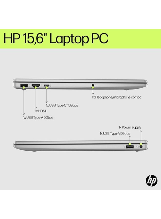 HP 15-fd0154wm Intel Core Ultra 5 125H, 16GB RAM, 1TB SSD, 15.6-Inch FHD IPS Touch Screen, Intel Arc Graphic Card, Windows 11 , Natural Silver, English silver - Image 3