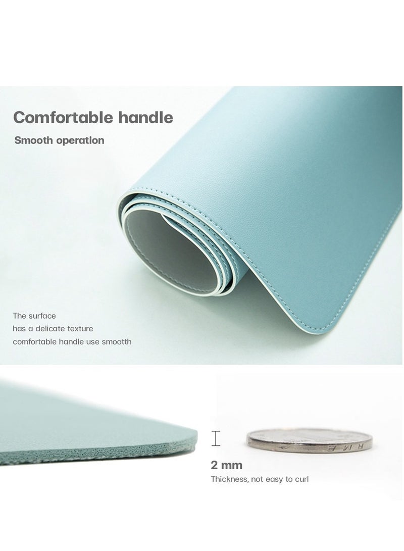 Waterproof Mouse Pad, Leather Desktop Case With Rubber Non-Slip Base, Easy to Clean, Grey - Image 5