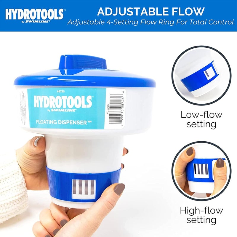 Swimline HYDROTOOLS by SWIMLINE Large Capacity Pool & Spa Chemical Dispenser - Adjustable Flow for Chlorine & Bromine Tablets - Image 4