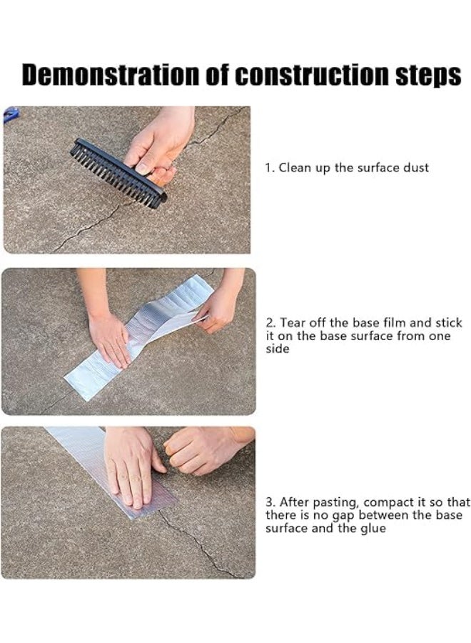 5M Waterproof Repair Tape, Pipe Repair Insulation Tape Strong PVC Self-Adhesive All Weather Tape Silver Stretch Waterproof Tape for Sealing Roofing Pipes, Holes, Cracks, - Image 2