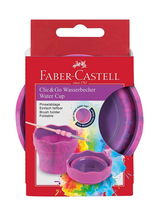 كوب ماء Clic&Go رخام وردي