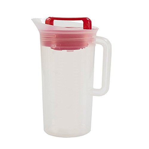 Primula Today Shake and Infuse Pitcher - Spacious and Innovative Infusion Chamber - 100% BPA, PVC, Phthalate, and Lead Free - 3 Quarts - Red - Image 1