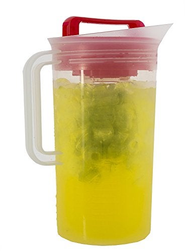 Primula Today Shake and Infuse Pitcher - Spacious and Innovative Infusion Chamber - 100% BPA, PVC, Phthalate, and Lead Free - 3 Quarts - Red - Image 4