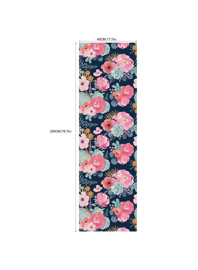 Bluejw Rose Blooming Background Self-adhesive Touch Wallpaper Living Room Bedroom Wall Stickers Furniture Renovation Stickers RW224-225 - Image 1