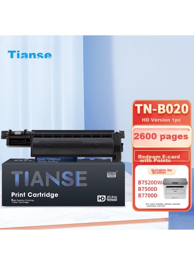 Tianse Tn-B020 Toner Cartridge, Compatible With Brother Dcp-B7535Dw, B7530Dn, Dcp-7520Dw, 7500D, Mfc-B7700D, Hl-B2050Dn Printers, Toner Powder - Image 1
