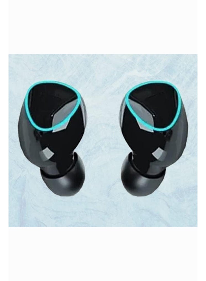 نيويست سماعات أذن لاسلكية FN-0سماعات رأس ستيريو M10 TWS بلوتوث 5.3 مع علبة شحن وشاشة LED وميكروفون مدمج مقاوم للماء للرياضة باللون الأسود في الأذن3 TWS مع أطراف أذن بديلة وحقيبة واقية الإصدار القياسي - Image 3