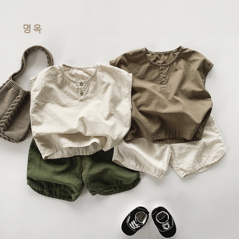 Cotton And Linen Shorts 26 Style Thin Five-Point Pants For Boys And Girls, Children'S Korean Style Casual Outerwear Trendy Pants - Image 3