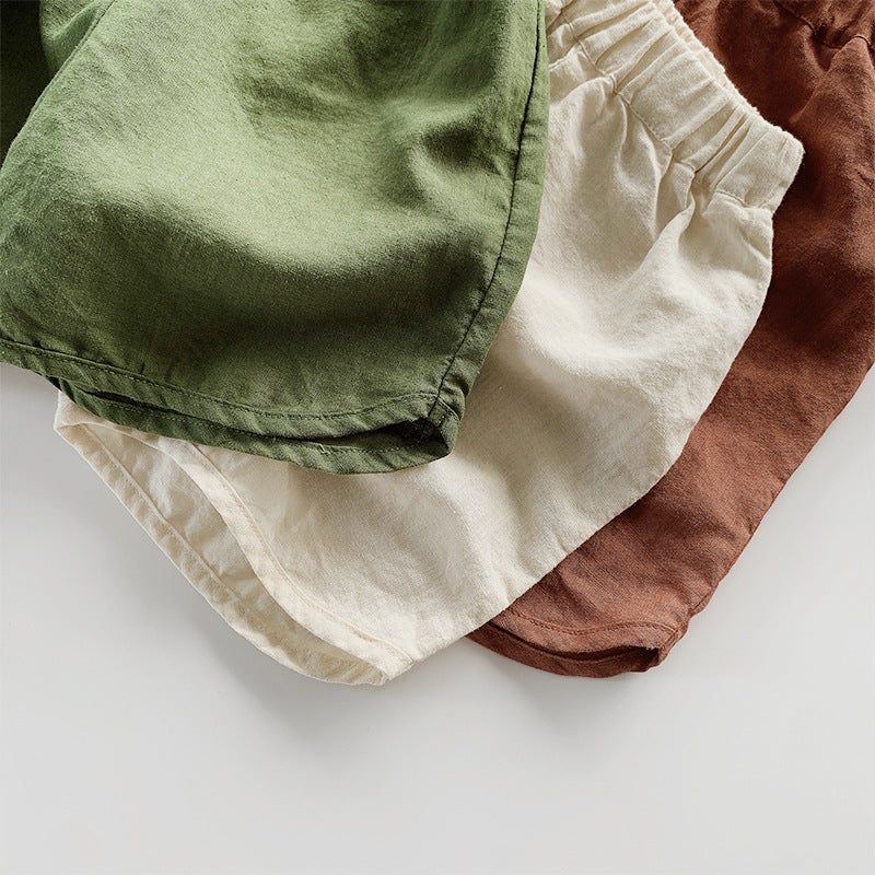 Cotton And Linen Shorts 26 Style Thin Five-Point Pants For Boys And Girls, Children'S Korean Style Casual Outerwear Trendy Pants - Image 5