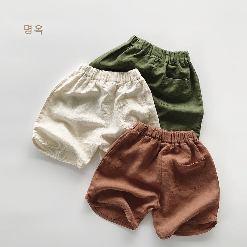 Cotton And Linen Shorts 26 Style Thin Five-Point Pants For Boys And Girls, Children'S Korean Style Casual Outerwear Trendy Pants - Image 2
