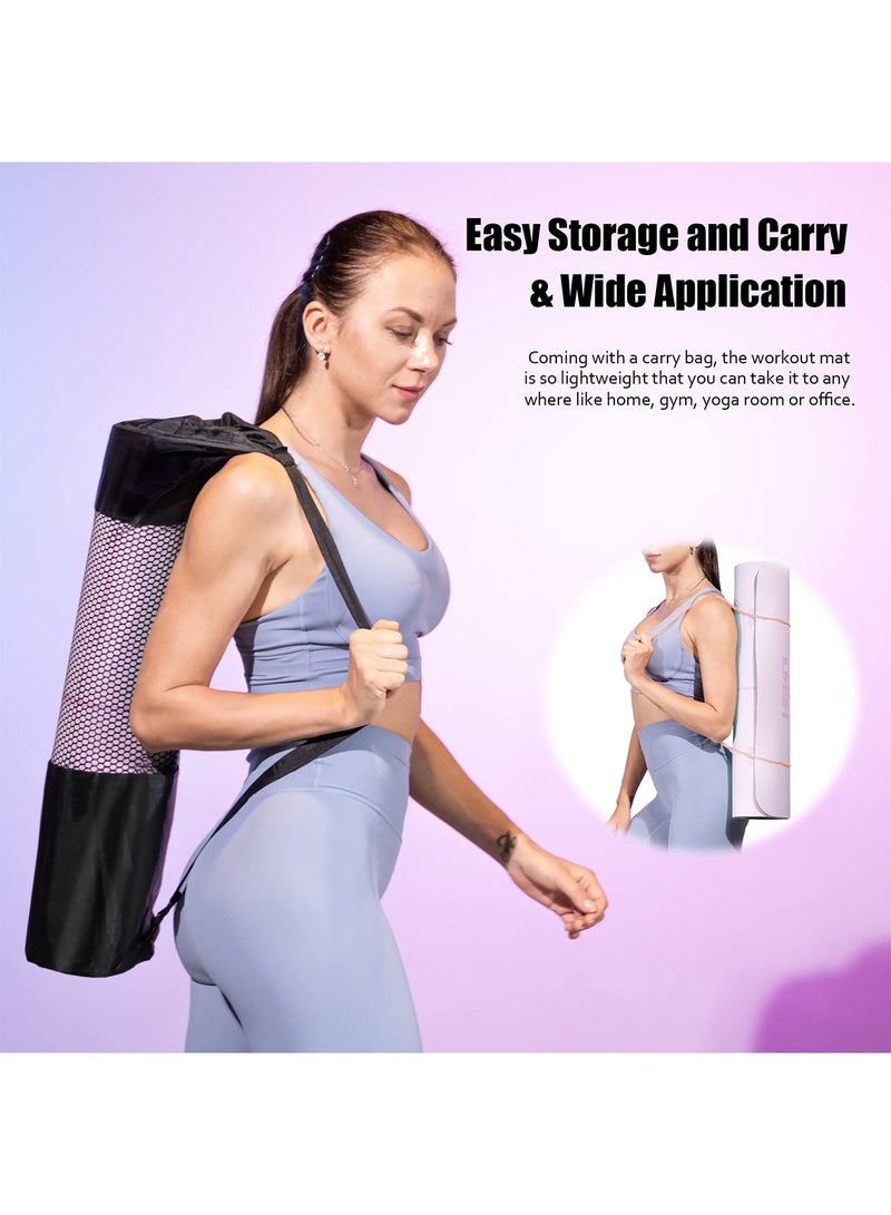 Taimi 6mm Yoga Mat High-resistance for Shock-absorbing, and Knee-supporting Made of High-quality Materials - Lightweight Yoga Mat With a Modern, Stylish Design and a Bag for Easy Portability - Non-slip, Lightweight Training Mat for Yoga, Pilates, Fitness, and Home Exercises - 183x61cm - Image 5