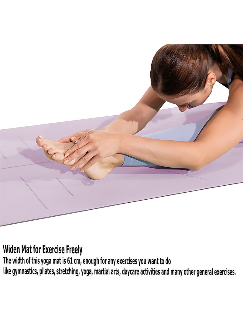 Taimi 6mm Yoga Mat High-resistance for Shock-absorbing, and Knee-supporting Made of High-quality Materials - Lightweight Yoga Mat With a Modern, Stylish Design and a Bag for Easy Portability - Non-slip, Lightweight Training Mat for Yoga, Pilates, Fitness, and Home Exercises - 183x61cm - Image 3