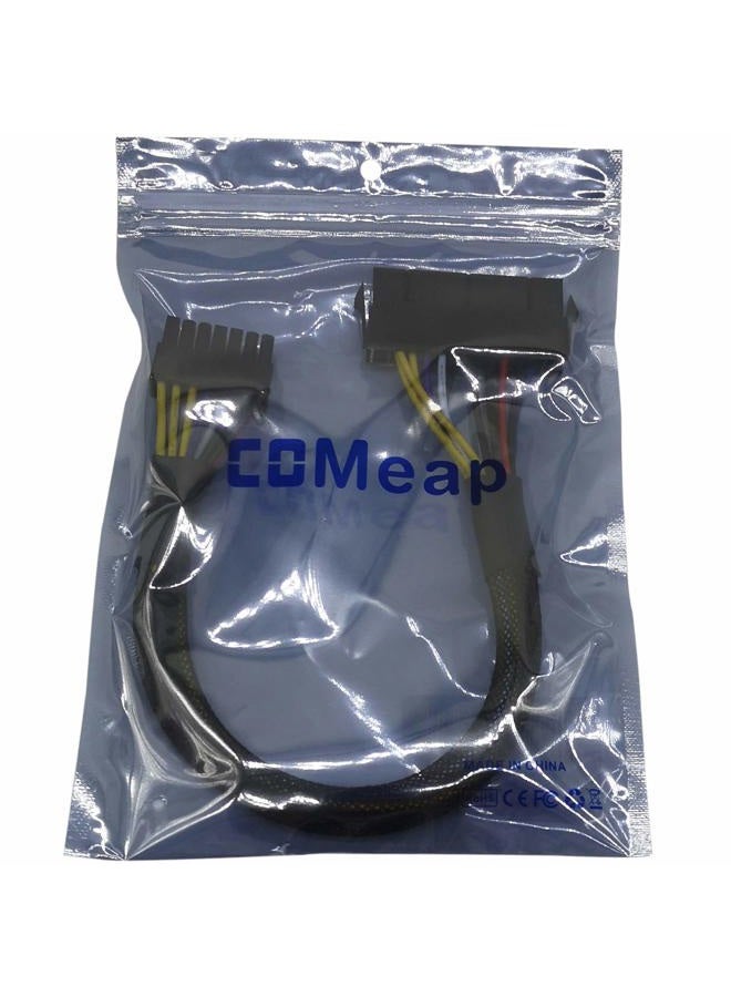 COMeap 24 Pin to 14 Pin ATX PSU Main Power Adapter Braided Sleeved Cable for IBM/Lenovo PCs and Servers 12-inch(30cm) - Image 5