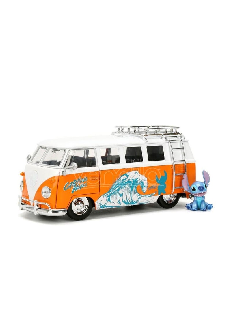 Jada Toys ألعاب جادا ليلو وستيتش 1961 فولكس فاجن باص 1:24 9336340314R00 - Image 1