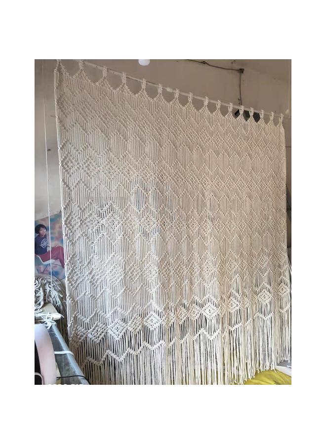 Bluejw Factory Handmade Cotton Rope Woven Tapestry Door Curtain Fabric Home Decoration Curtain Variety Of Nordic Bohemian Style  - Image 1