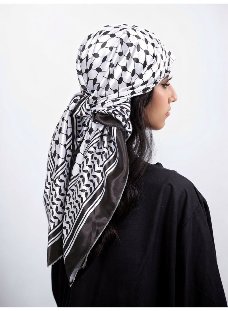 Printed Square Head Scarf for Women, Large Bandanas Lightweight Multi-Purpose Headbands 35''*35'' - Image 2