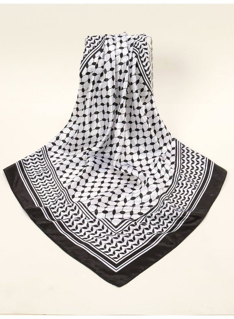 Printed Square Head Scarf for Women, Large Bandanas Lightweight Multi-Purpose Headbands 35''*35'' - Image 3