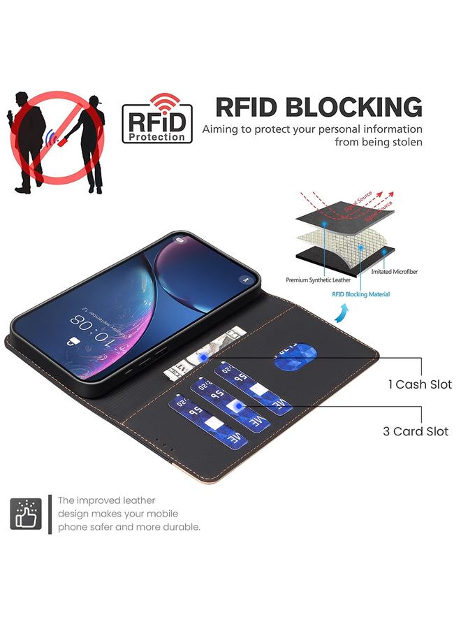 S-TOP Case For Realme 12 Pro 5G / 12 Pro+ 5G Global Color Matching RFID Anti-theft Leather Phone Case - Image 5